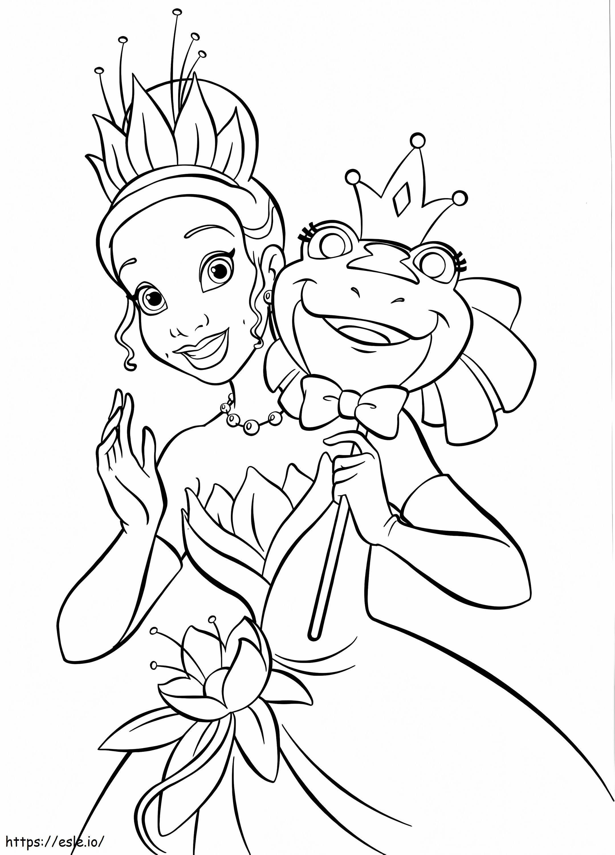 Charming Princess Tiana 2 coloring page