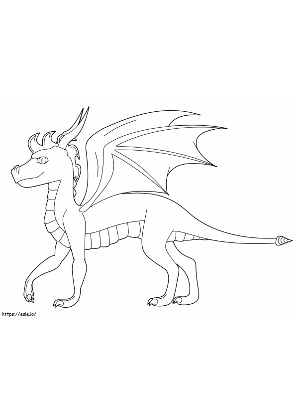 Coloriage Dragon Spyro à imprimer dessin