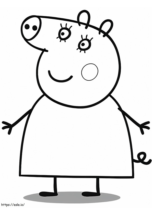 Mommy Pig coloring page