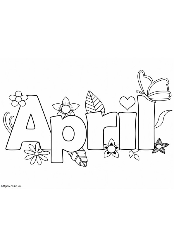 April Coloring Page coloring page