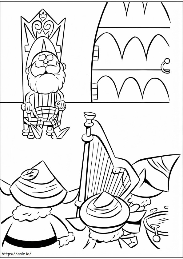 Mikołaj i elfy od Rudolfa kolorowanka