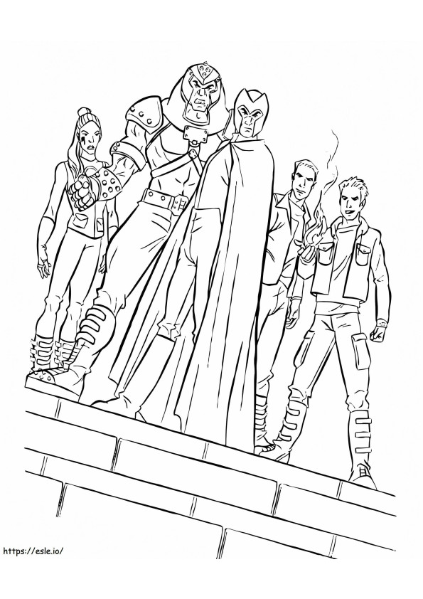 Dark Team X Men coloring page