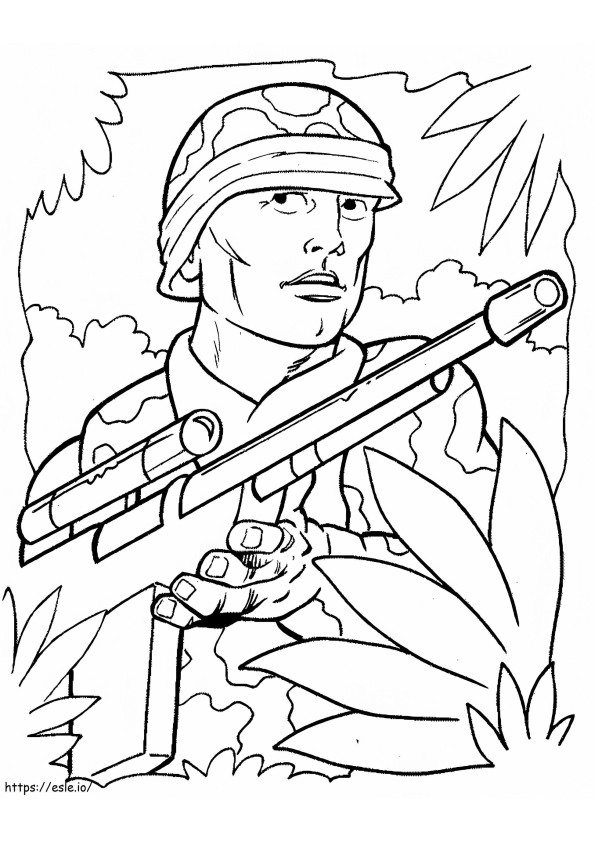 Awesome Soldier coloring page