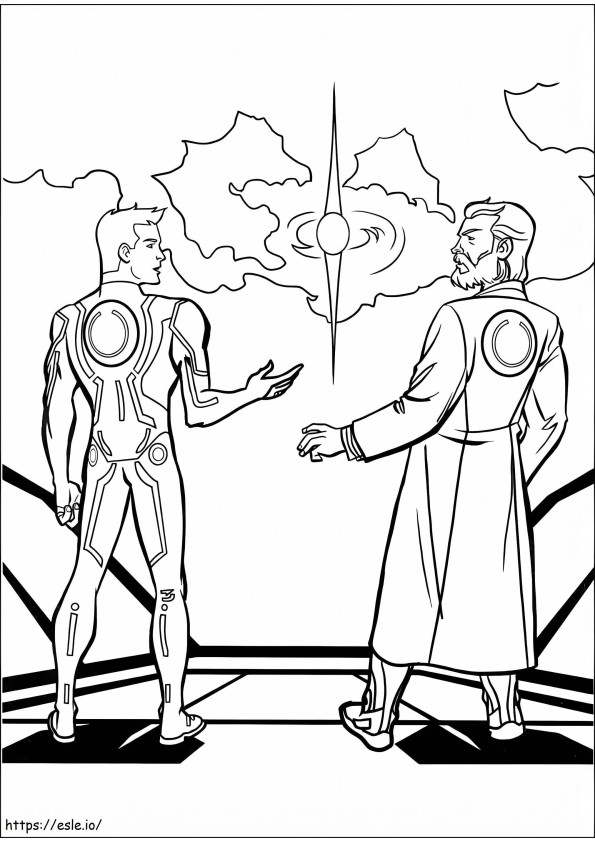 Tron 8 coloring page