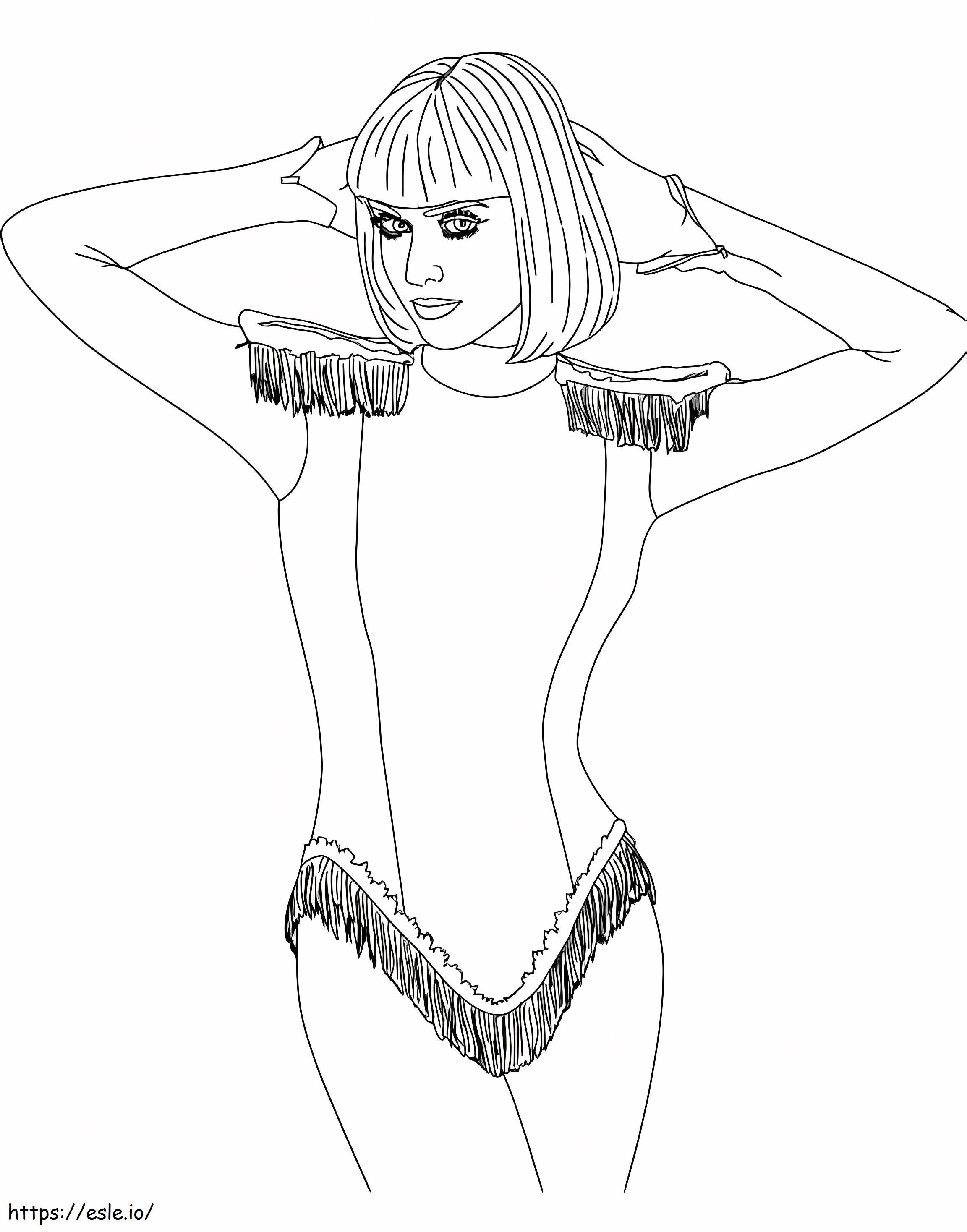 Wonderful Katy Perry coloring page