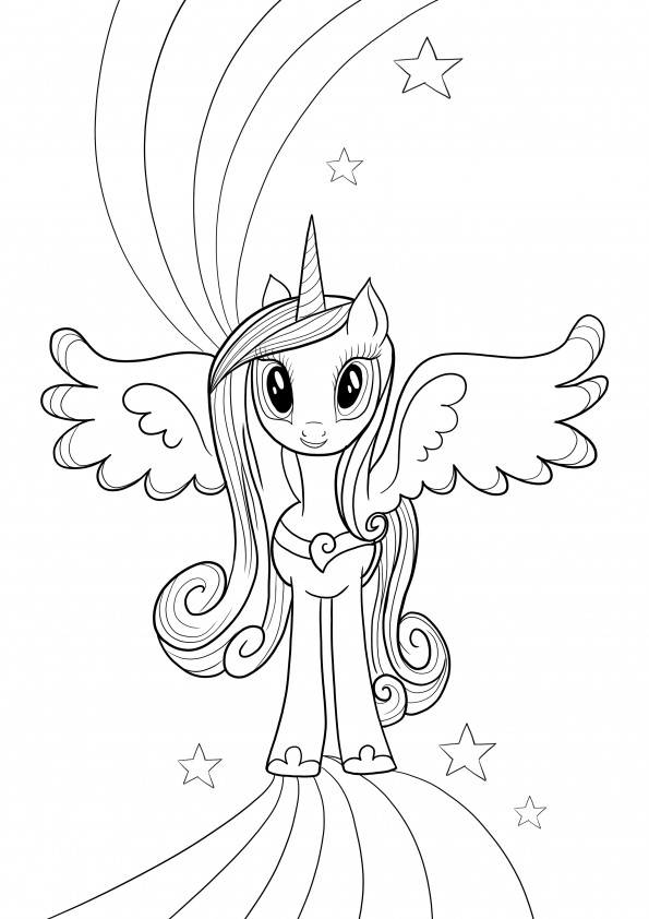 Princess Celestia coloring page for free