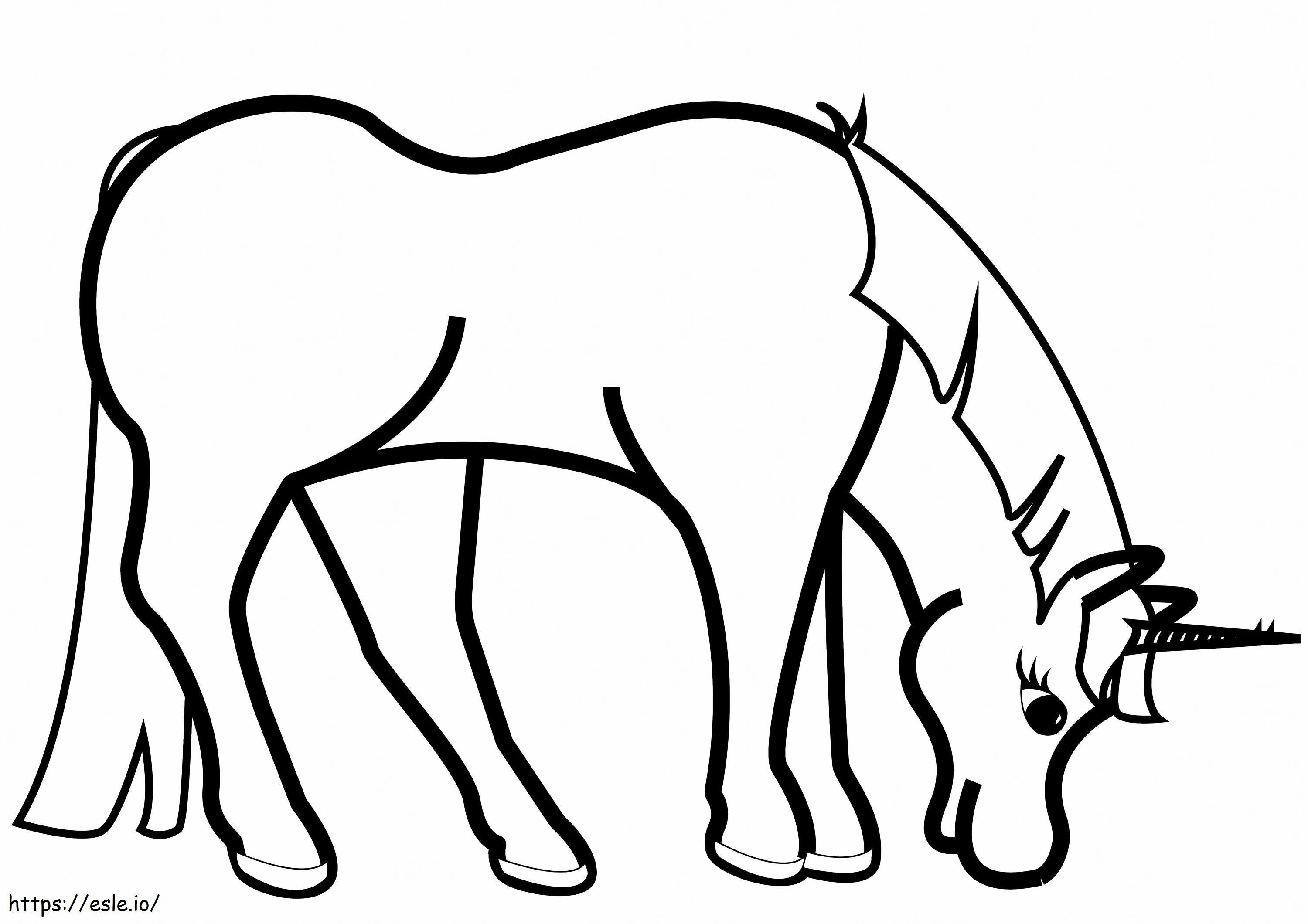 1576117412 Grazing Unicorn coloring page