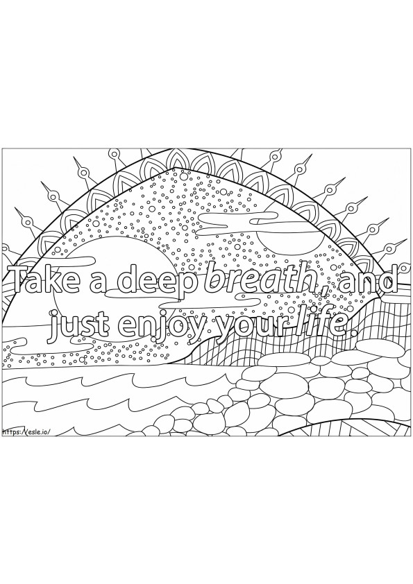 Printable Positive Quote coloring page