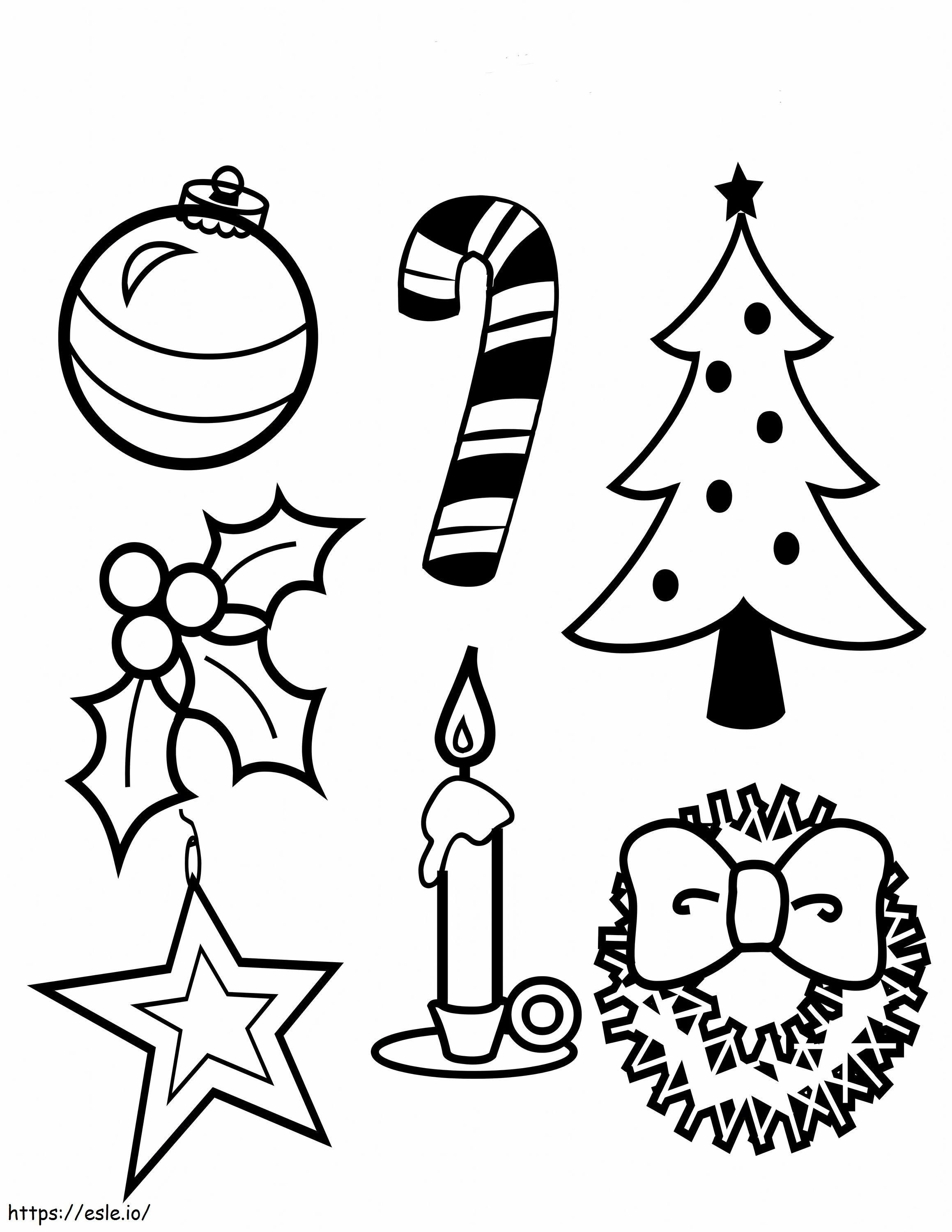1544254643 Navidad Los Símbolos De La Navidad Escala 2 para colorear
