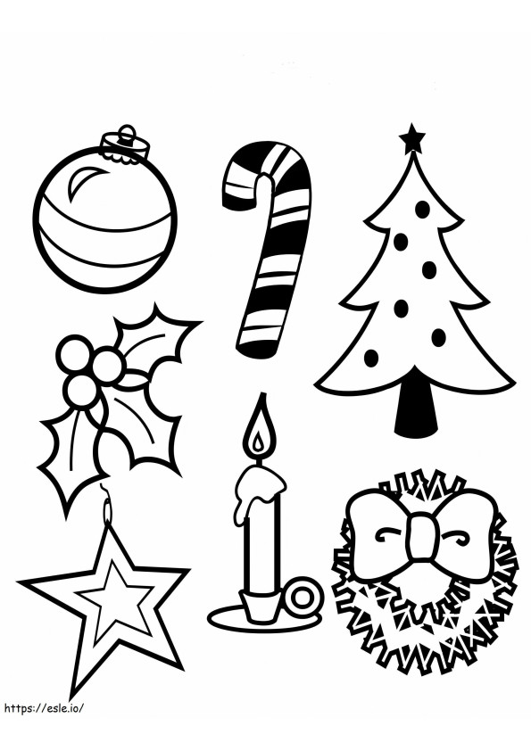 1544254643 Natal Os símbolos do Natal em escala 2 para colorir