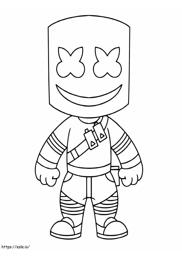 Little Marshmello coloring page