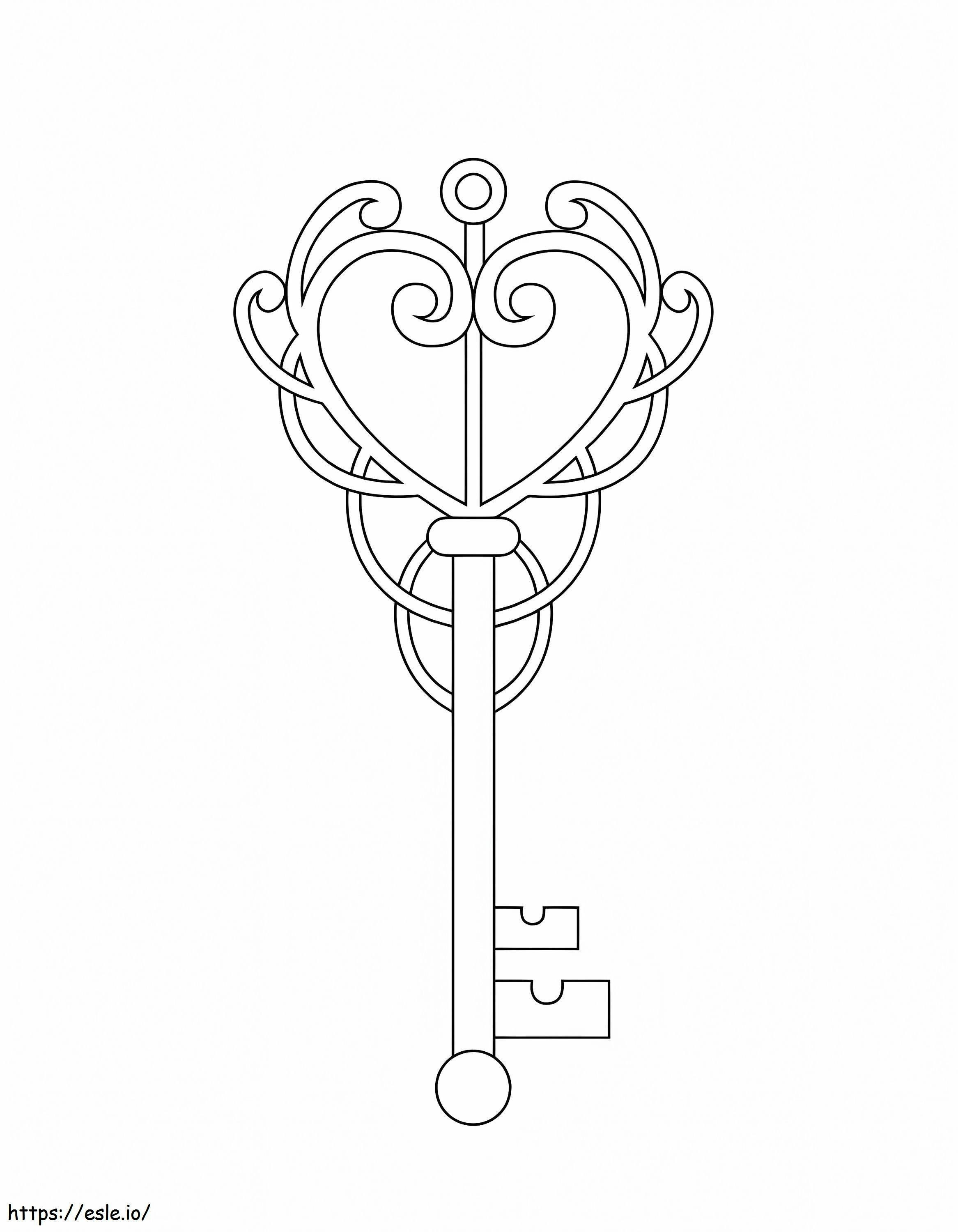 Elegancki klucz kolorowanka