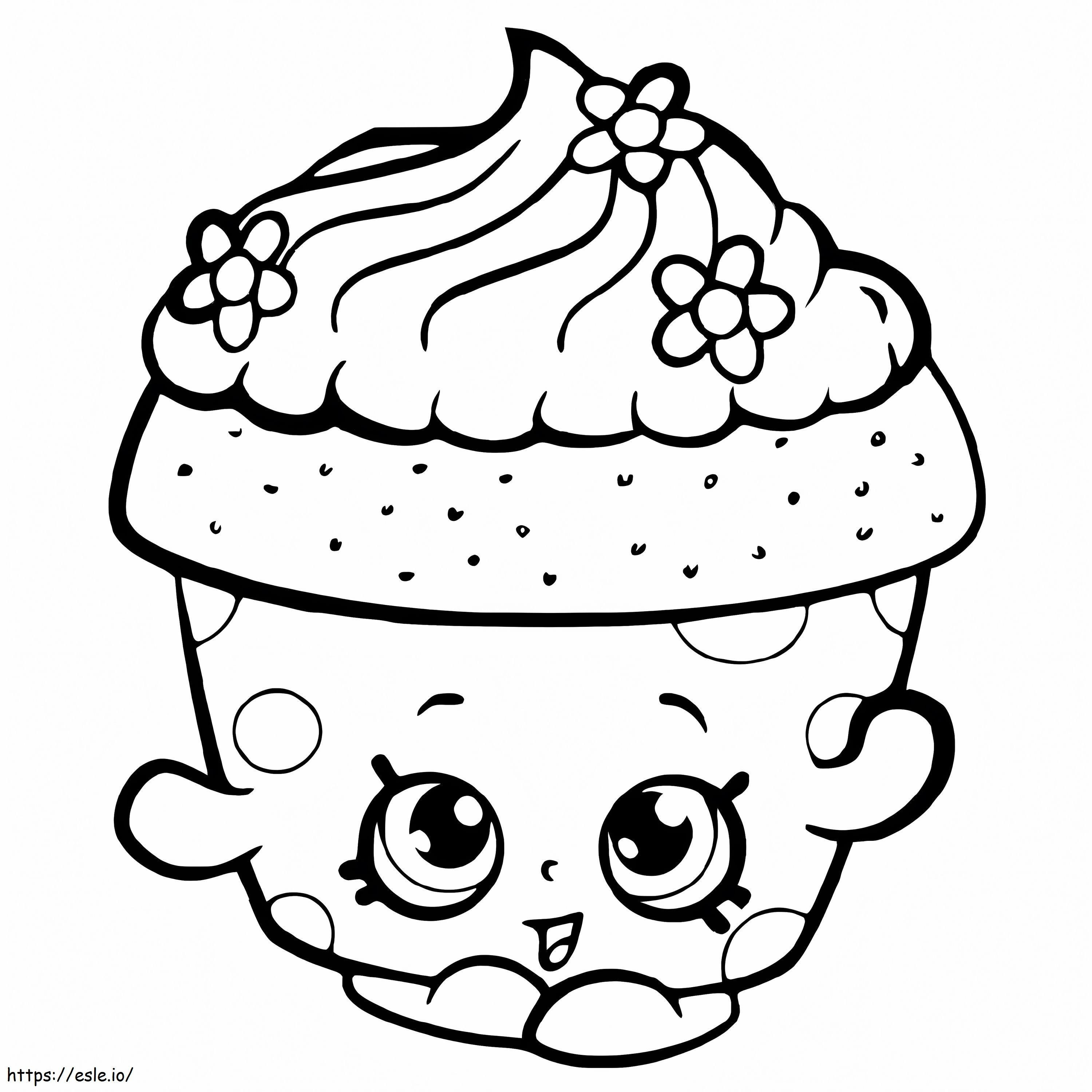Cupcake Petalo Shopkin para colorir