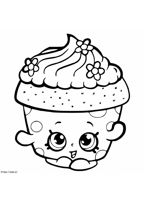 Cupcake Petalo Shopkin coloring page
