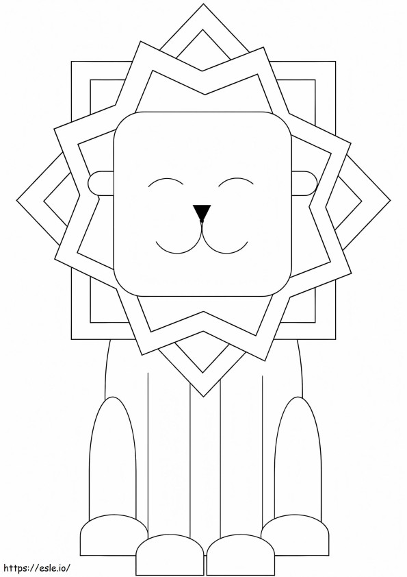 Coloriage Lion adorable à imprimer dessin