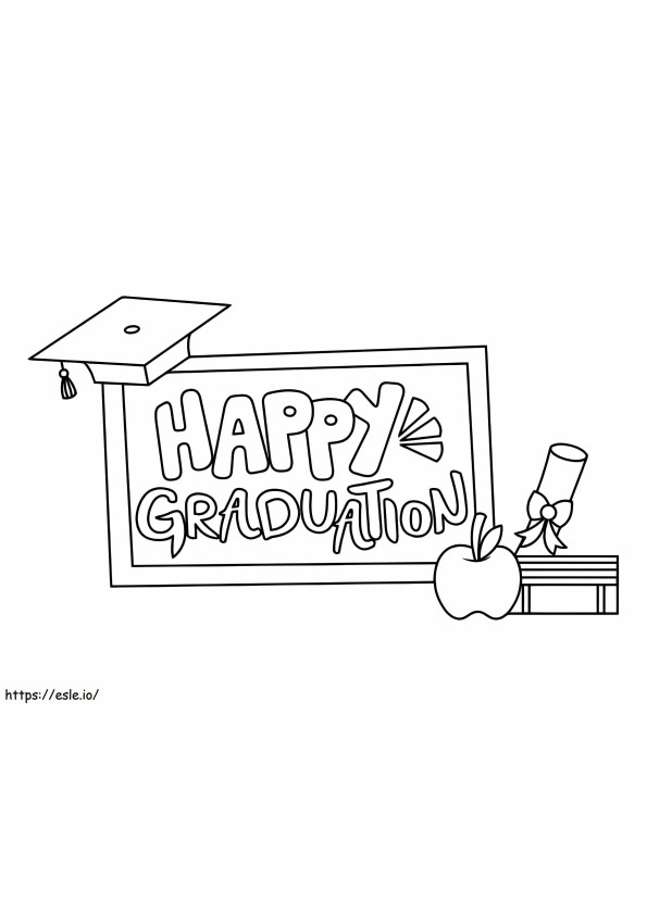 Happy Graduation Printable coloring page