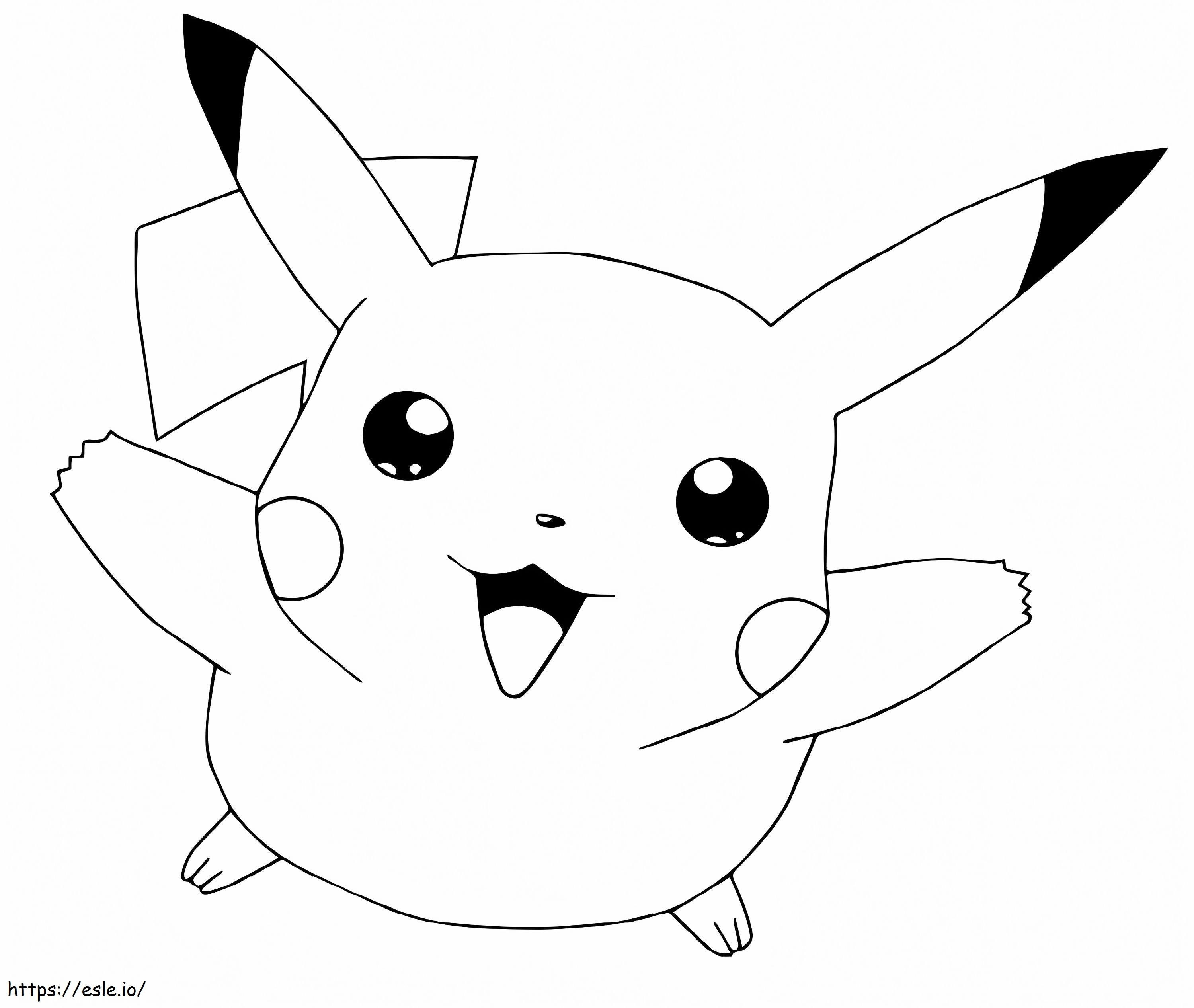 Pokemon Go Pikachu Flying coloring page