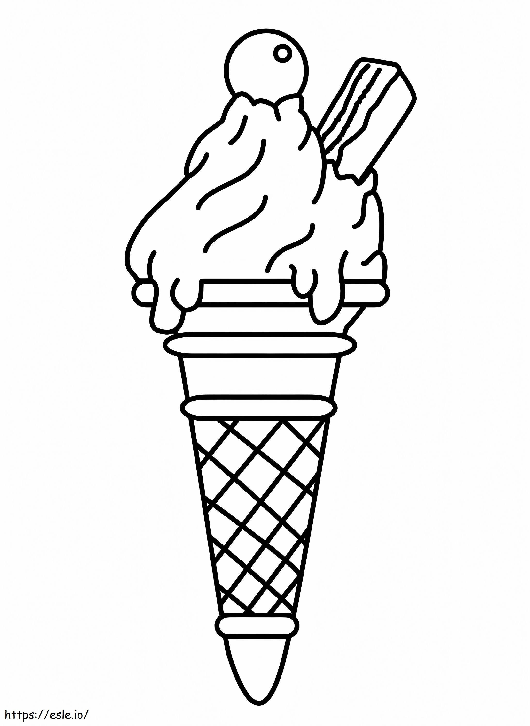Ice Cream To Color coloring page