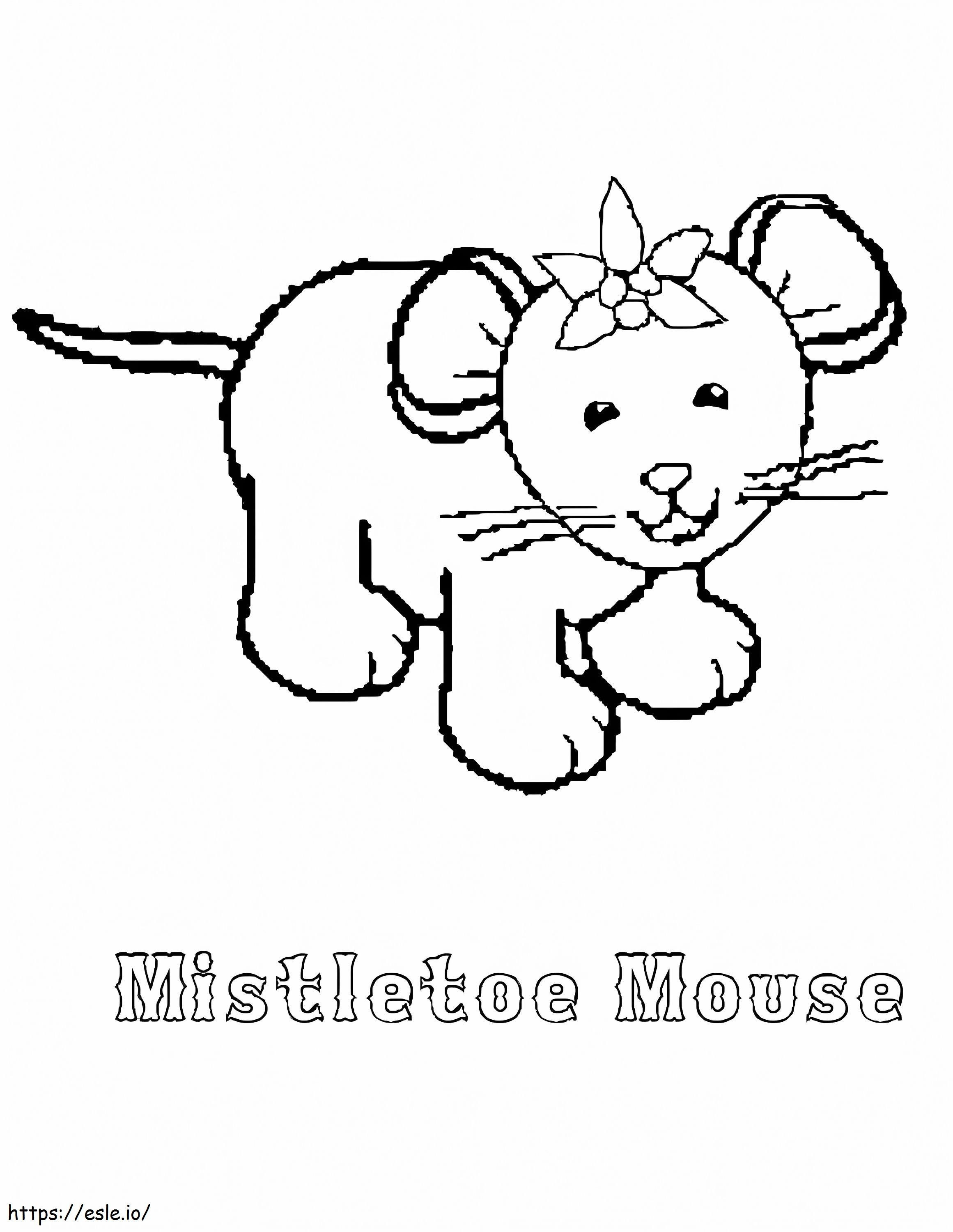 Mouse di vischio Webkinz da colorare