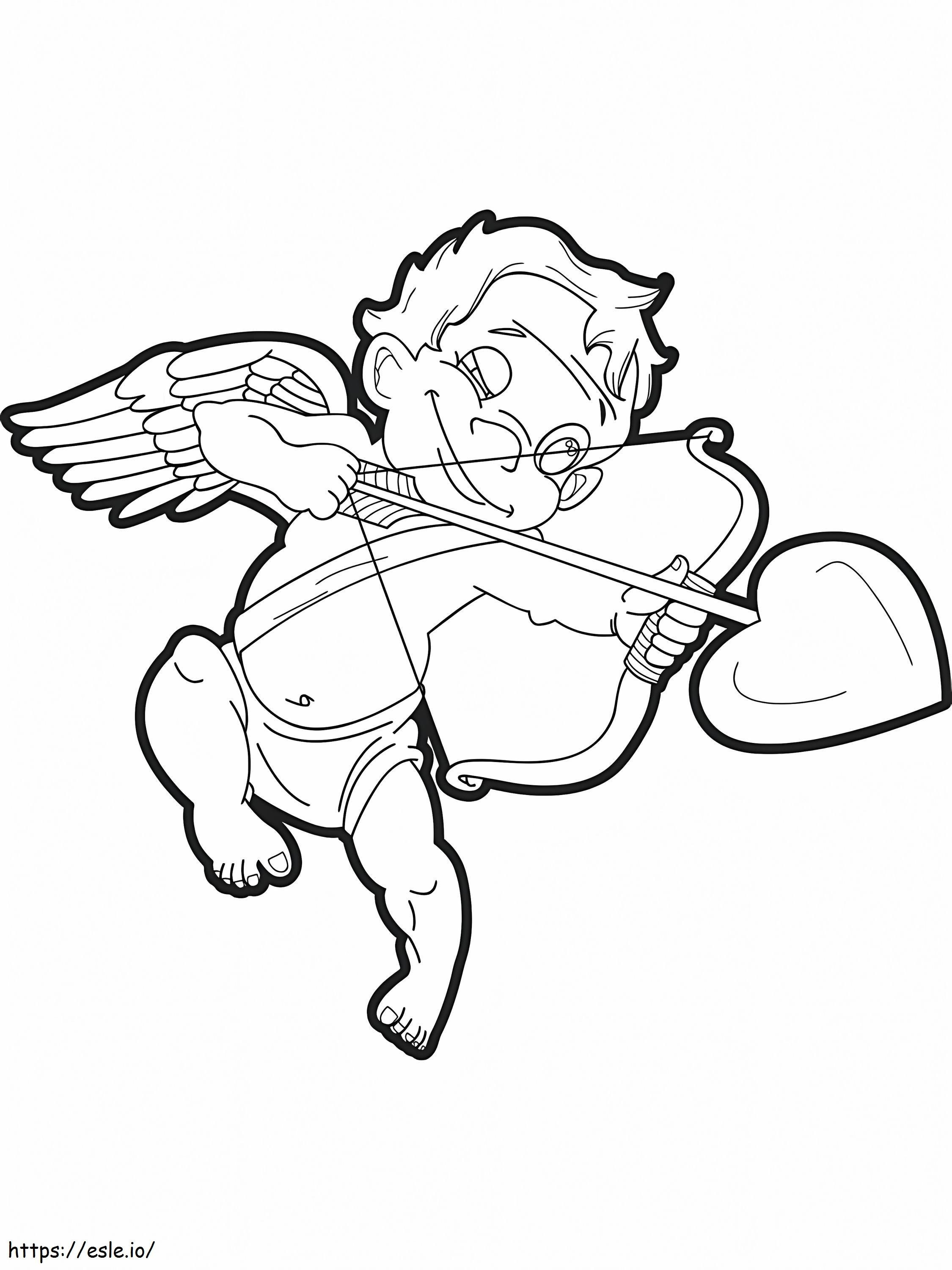 Simple Cupid coloring page