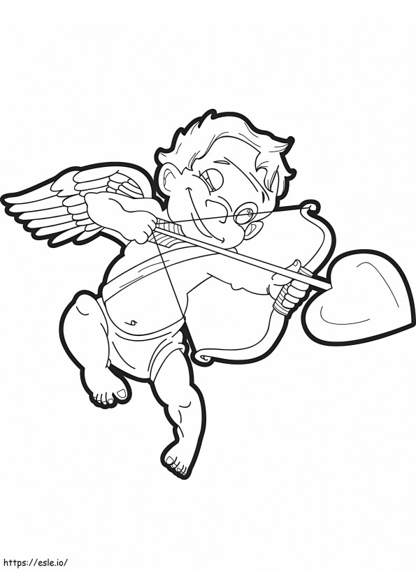 Simple Cupid coloring page