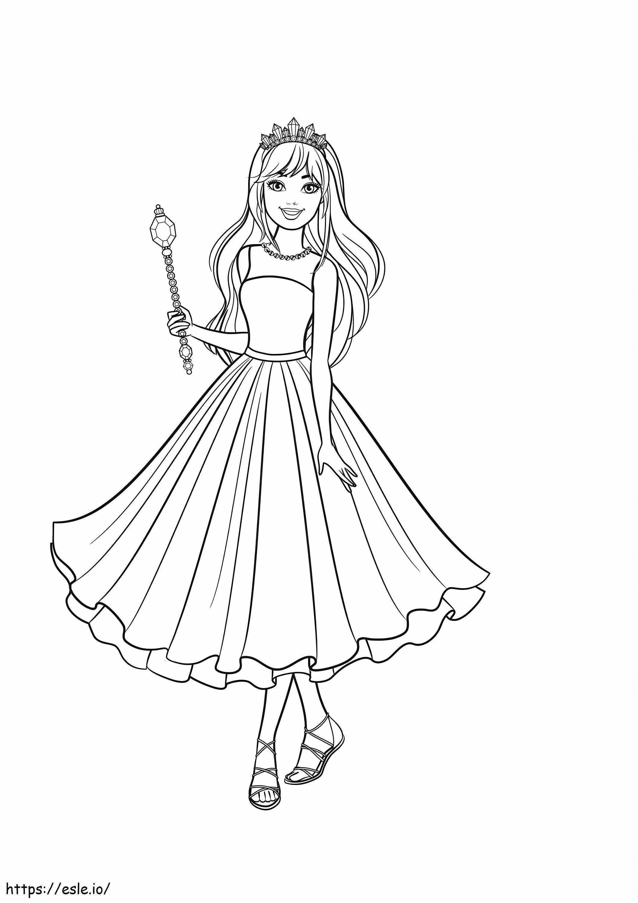 Barbie Princess Glitter coloring page