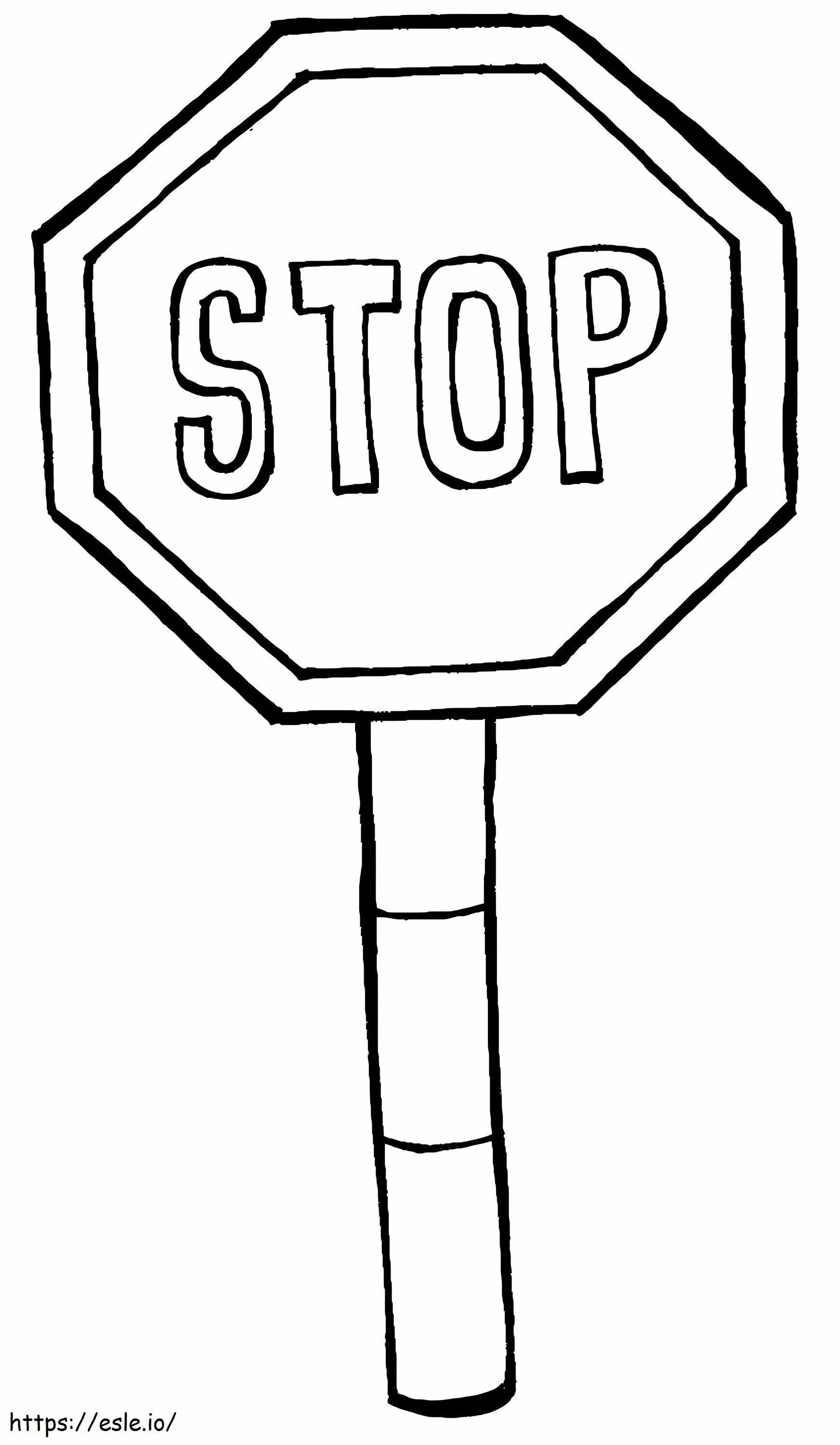 Stop Sign 5 coloring page