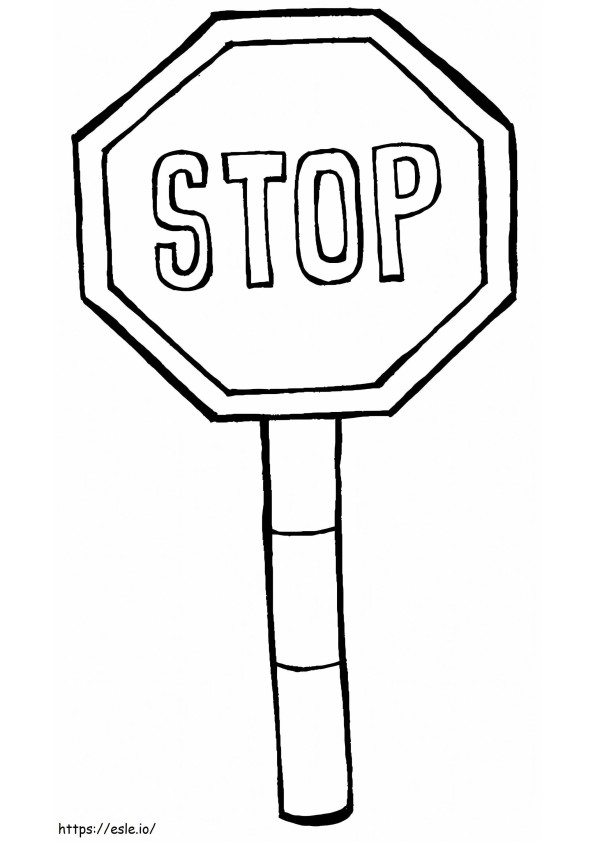 Stop Sign 5 coloring page