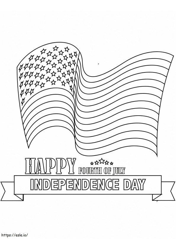 Feliz Dia da Independência Americana para colorir