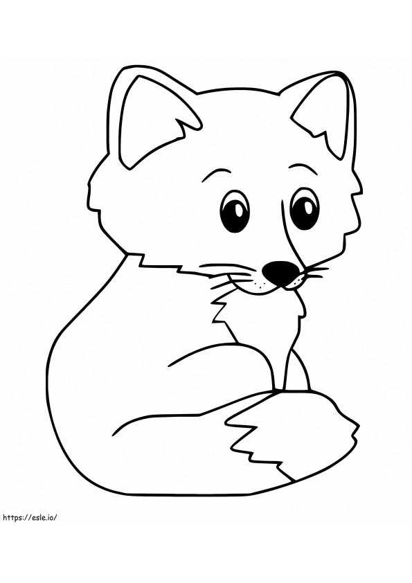 Cute Fox 1 coloring page