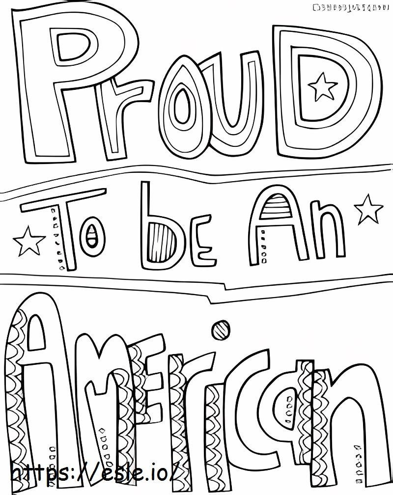 Amerikalı Olmaktan Gurur Duyuyorum boyama