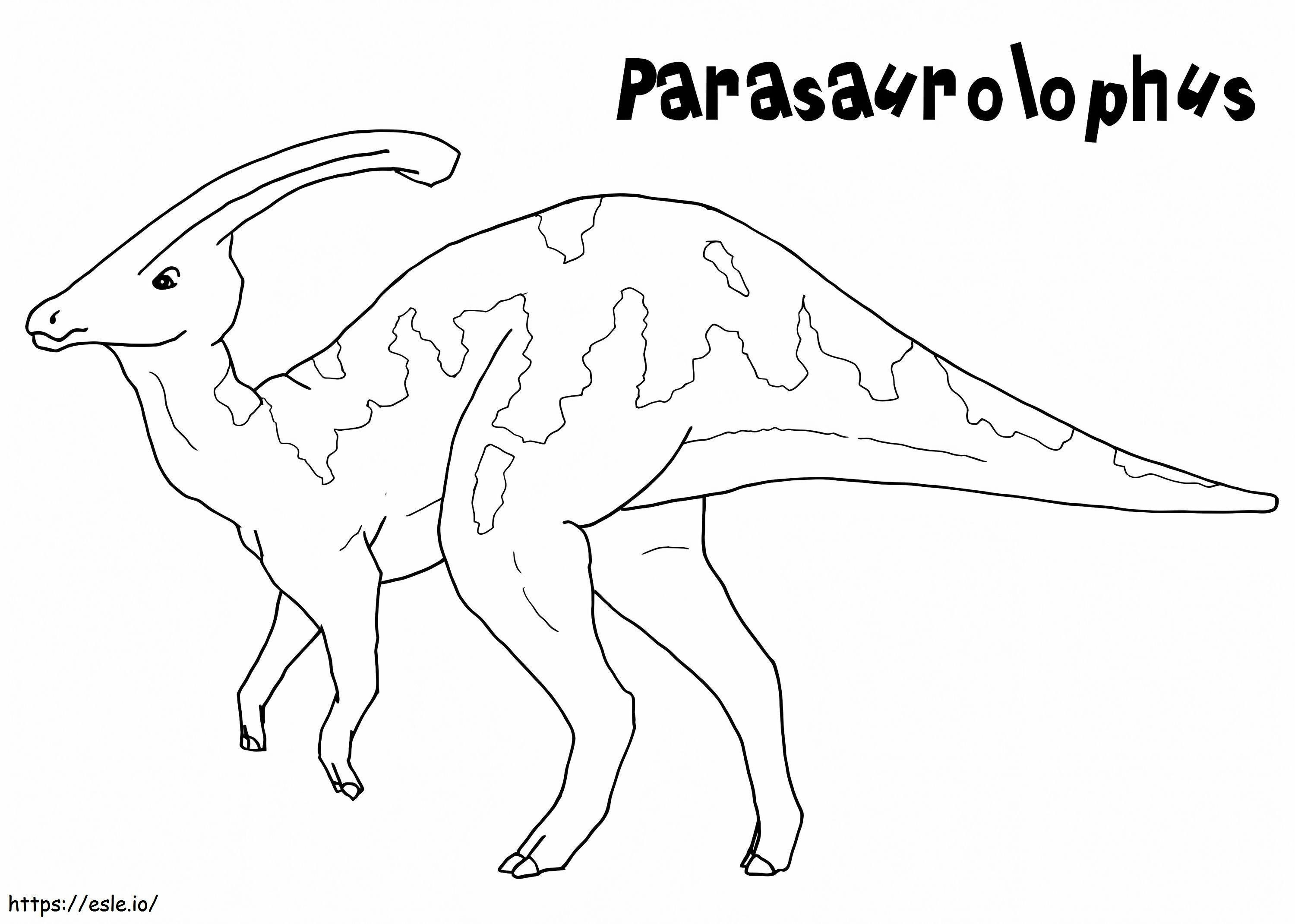 Coloriage Parasaurolophus marchant à imprimer dessin