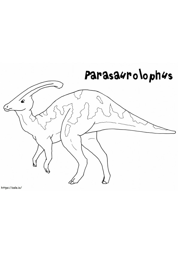 Parasaurolofo che cammina da colorare