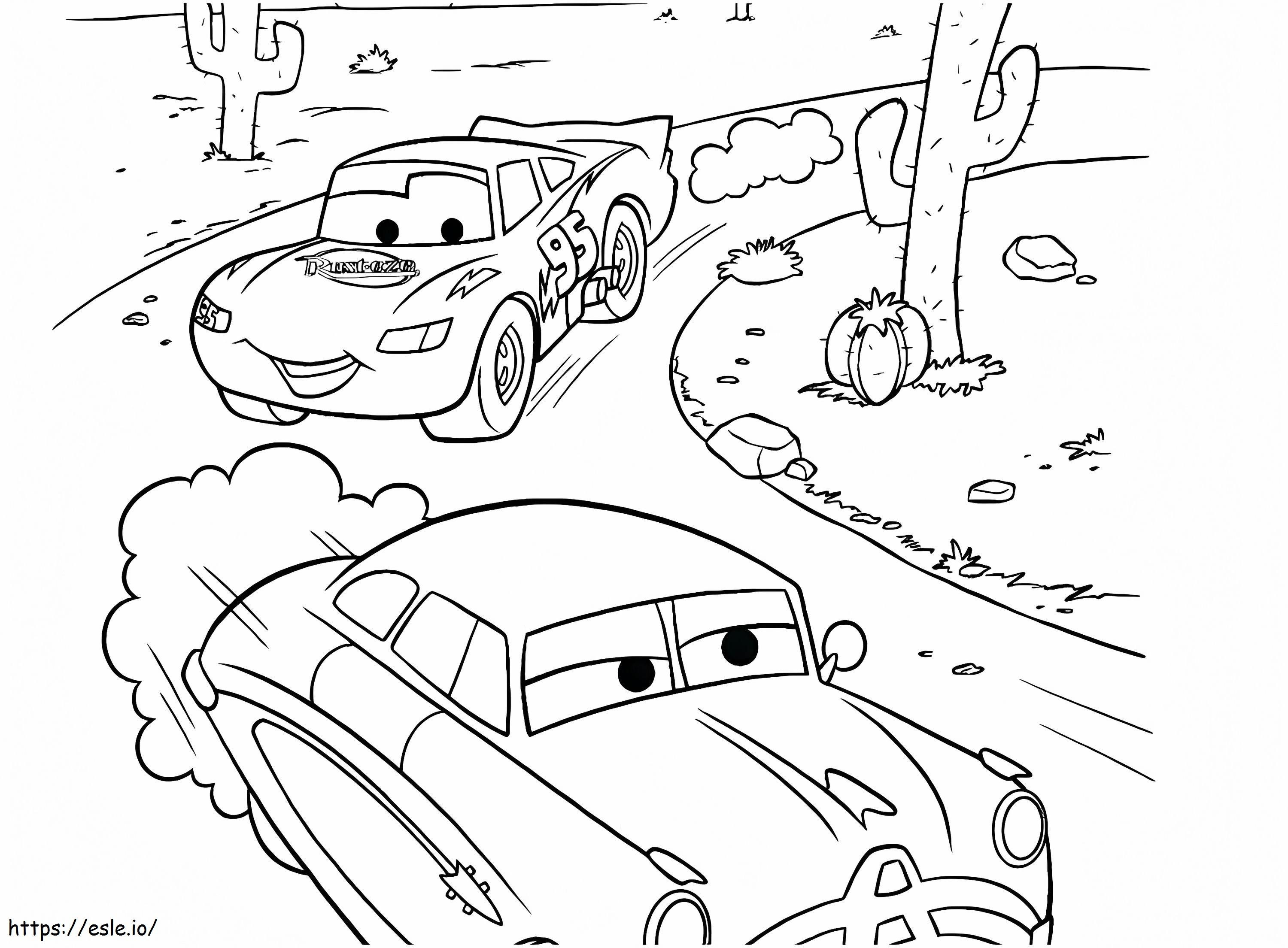 1540001530 Lightning Mcqueen Lightning Shoot Cars Lightning And Doc Race Lightning Mcqueen To Print Eor coloring page