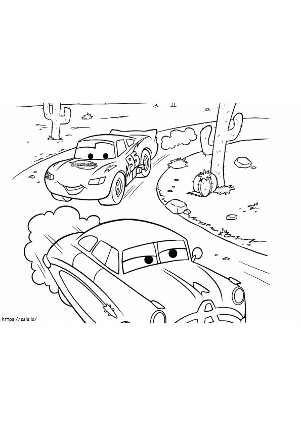 1540001530 Lightning Mcqueen Lightning Shoot Cars Lightning And Doc Race Lightning Mcqueen To Print Eor coloring page