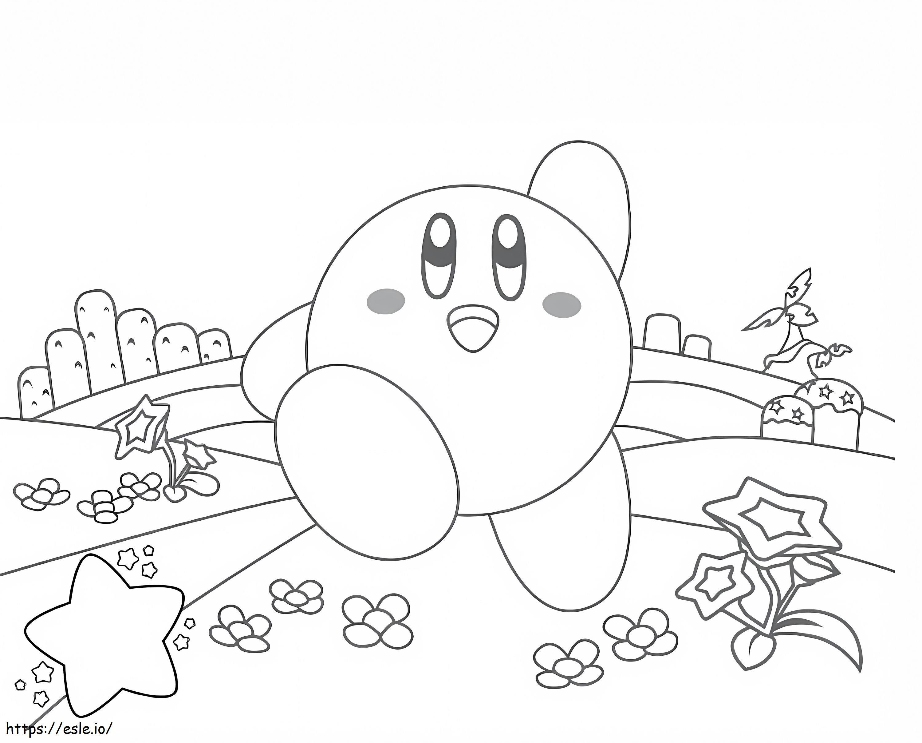Hyvää Kirbyn juoksua värityskuva