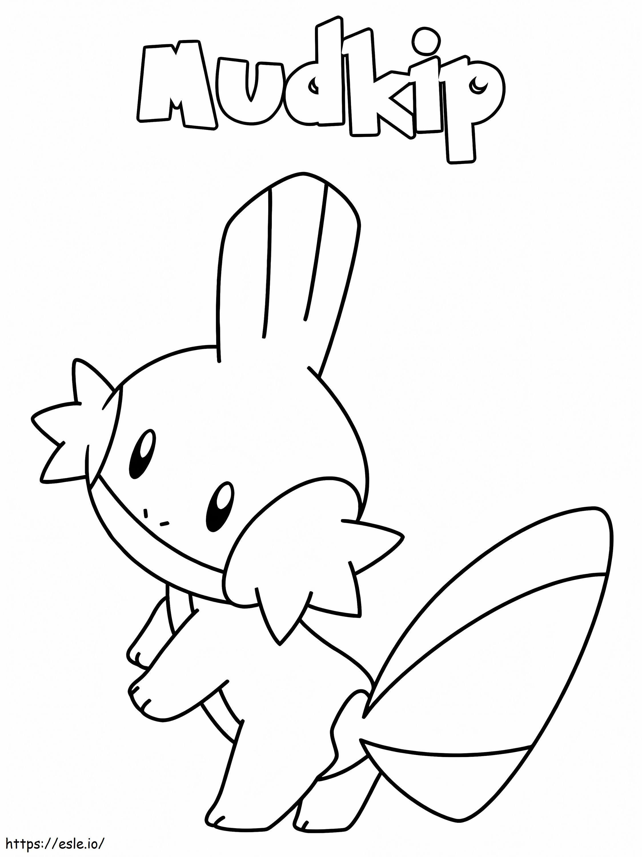 Print Mudkip Pokemon coloring page