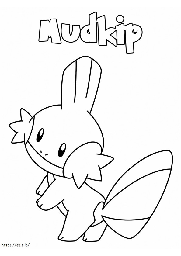 Mudkip Pokemon afdrukken kleurplaat