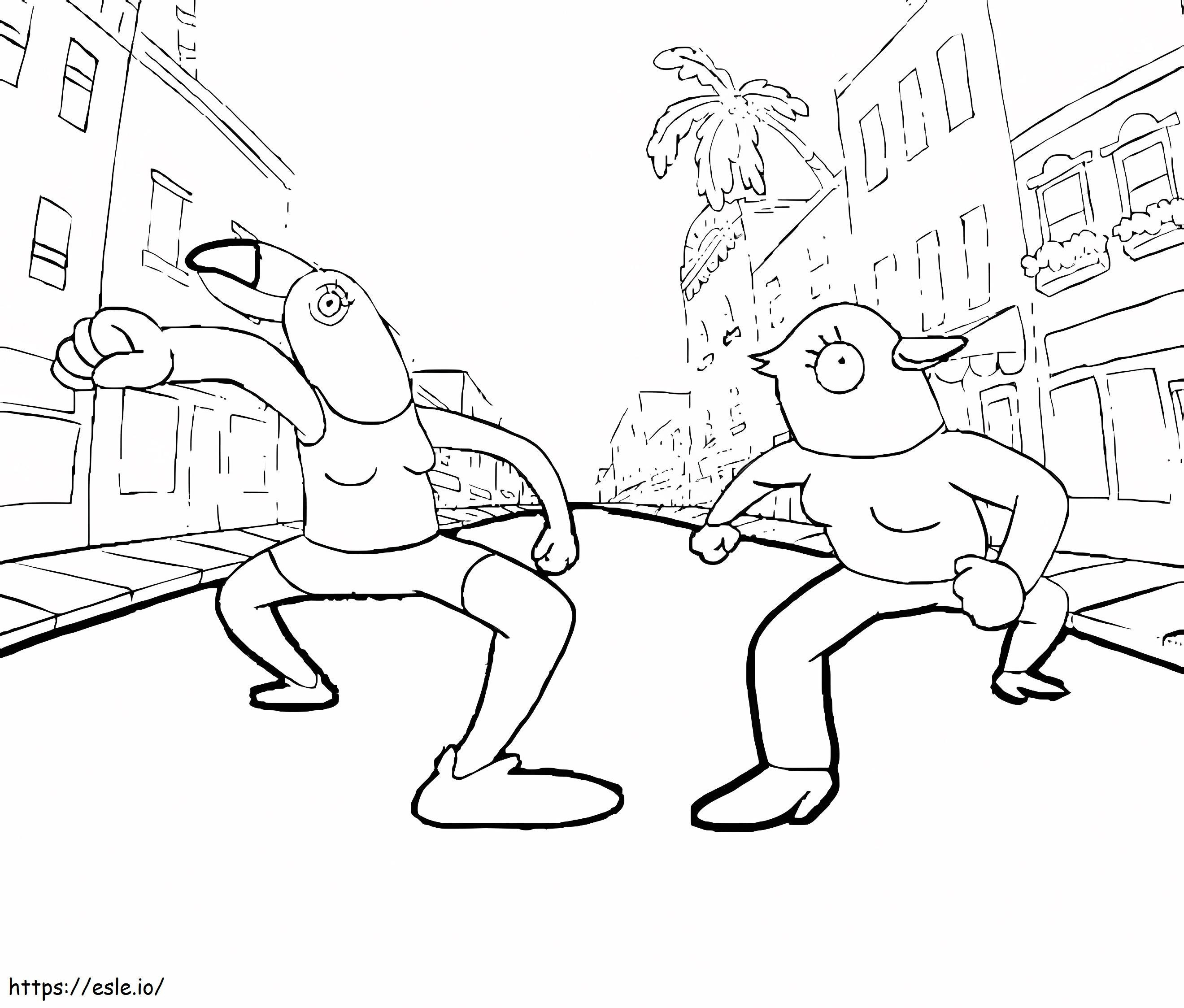 Printable Funny Tuca And Bertie coloring page