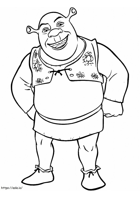 1569511796 Shrek Is Smiling A4 coloring page