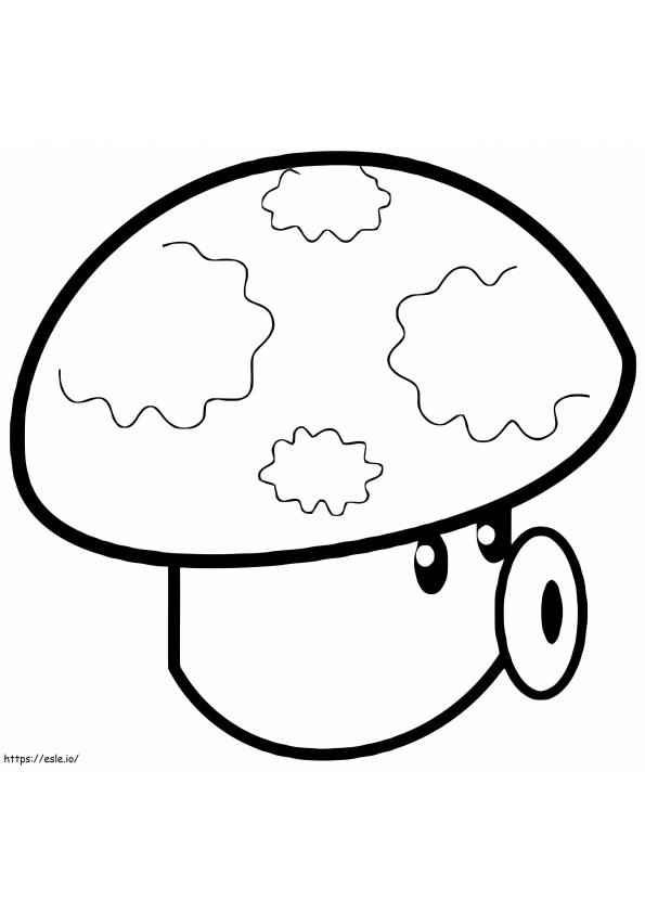 Puff Mushroom in Plants vs Zombies värityskuva