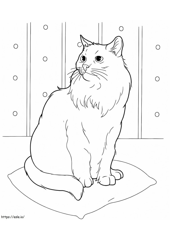 Siberische kat 1 kleurplaat