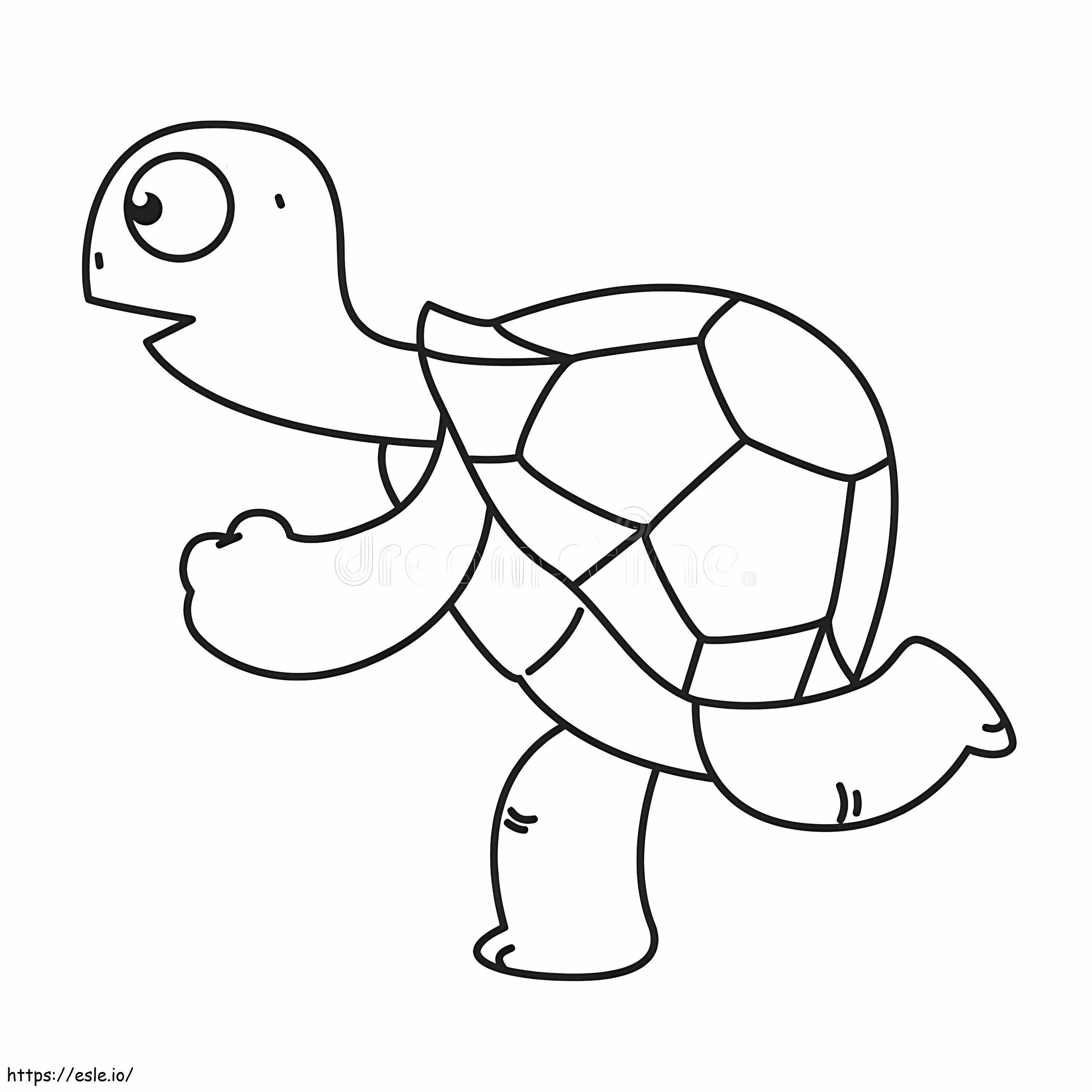 Lopende schildpad kleurplaat kleurplaat