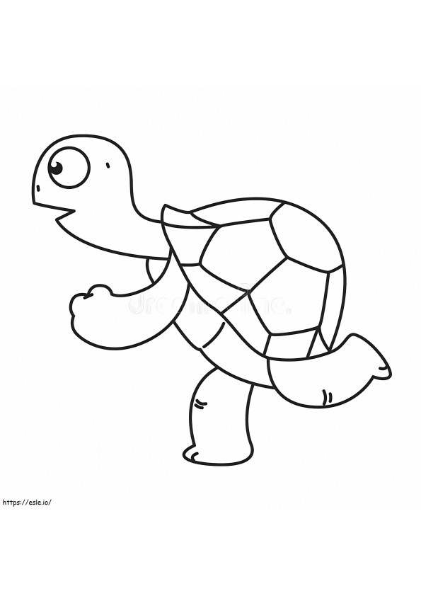 Tartaruga Correndo para colorir
