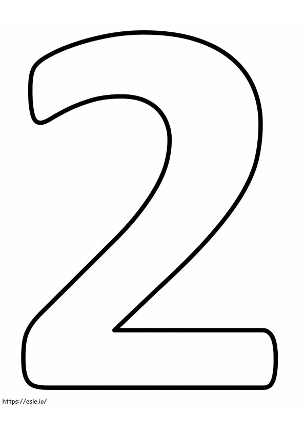 Egyszerű 2. szám kifestő