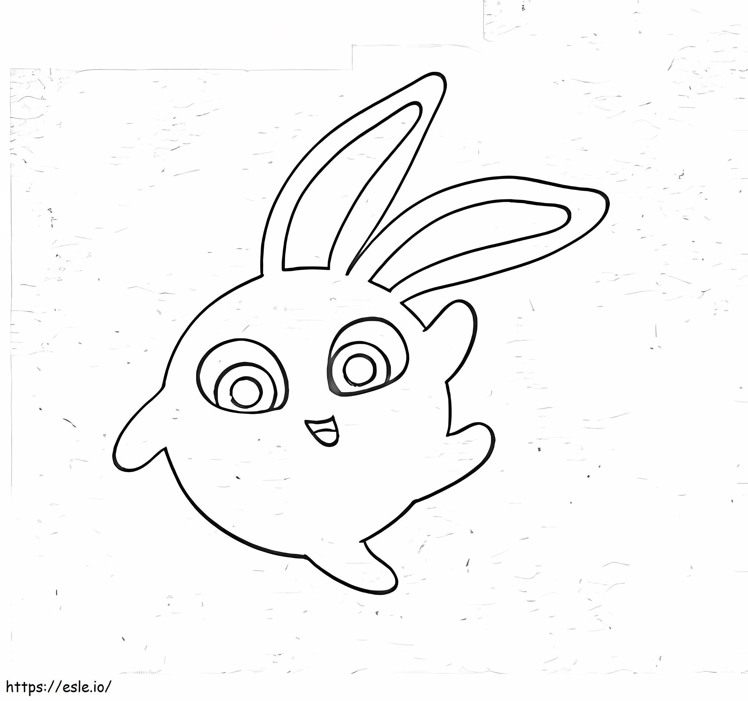 Sunny Hopper Bunnies coloring page