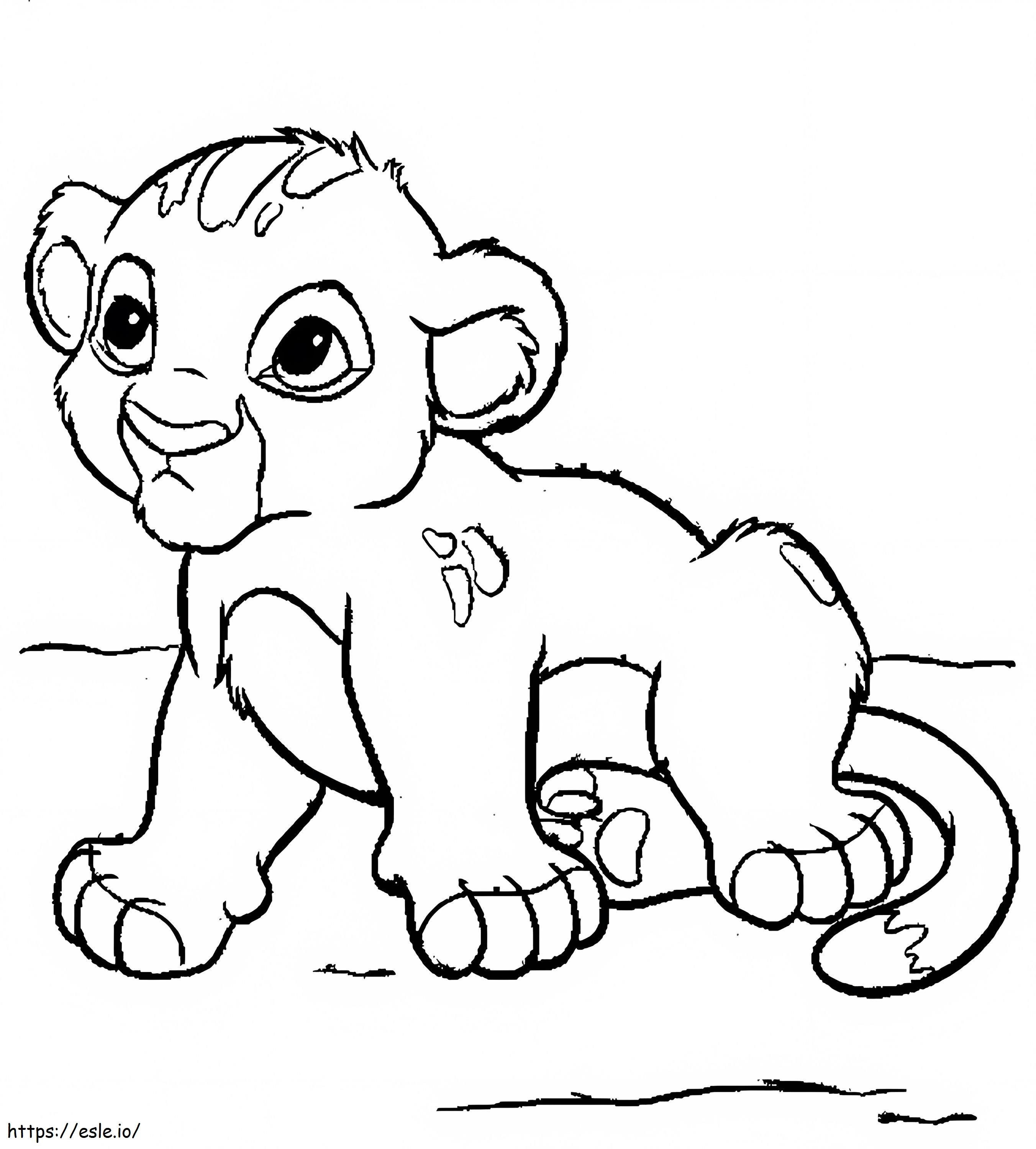 Bebê Simba para colorir