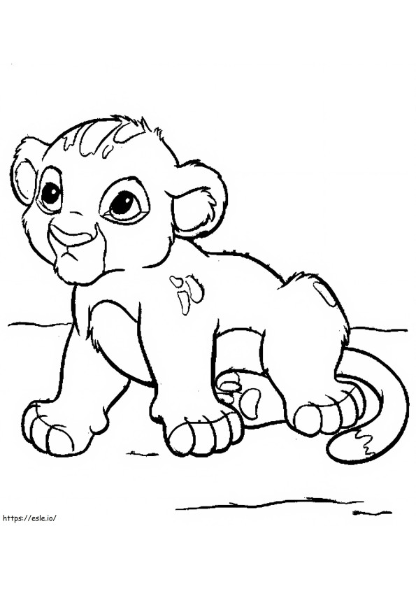 Baby Simba kleurplaat