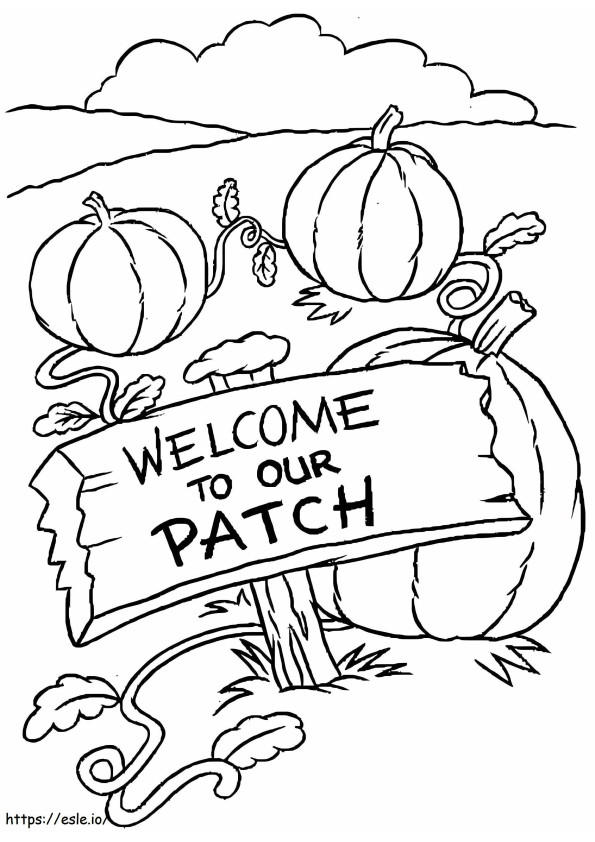Printable Pumpkin Patch coloring page