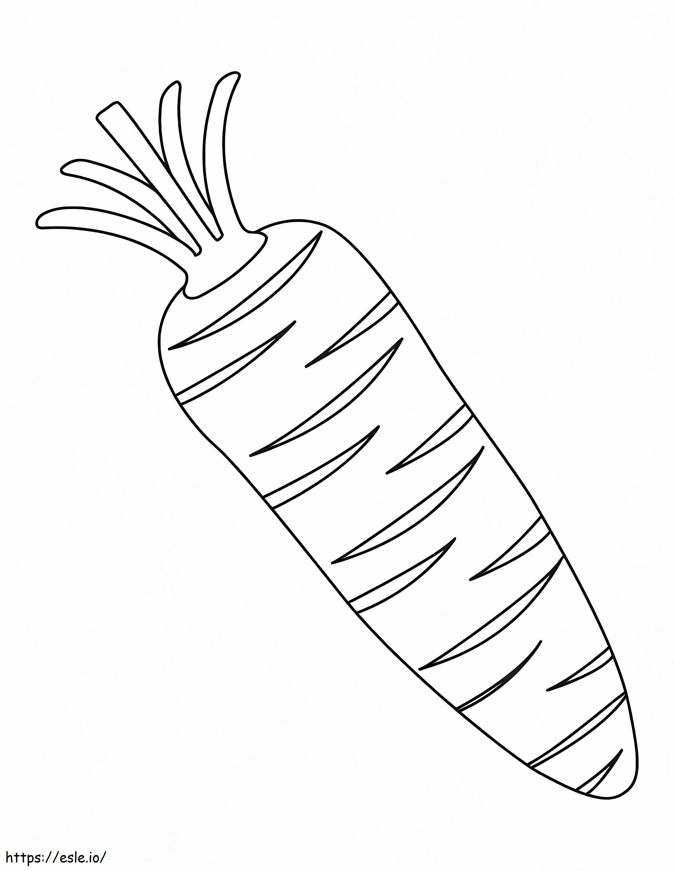 Simple Carrot coloring page
